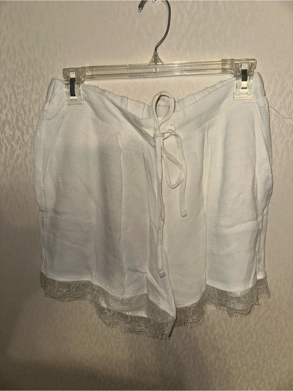 Short Mimoso White Textured Drawstring Shorts